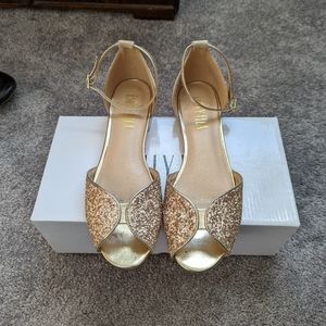 BHLDN Jeni Gold flats